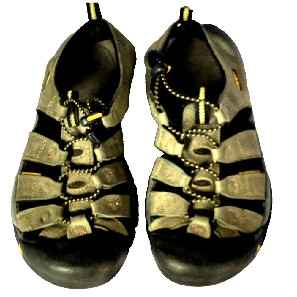 Keen Newport Sandals 7 37.5 Nubuck Leather Green Waterproof Hiking Fisherman - Picture 3 of 16